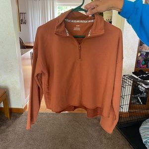 Aerie cropped 3 quarter zip